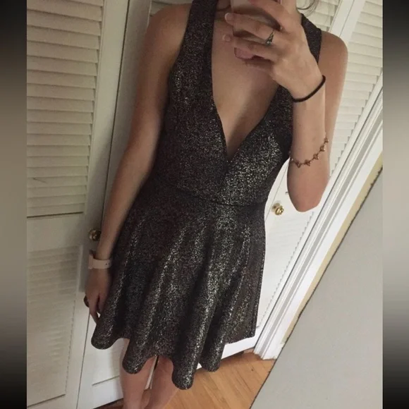 rue21 little black dress Chic Black Long Gold Lace Embellished Velvet llusion Neck Evening Prom Dress 38